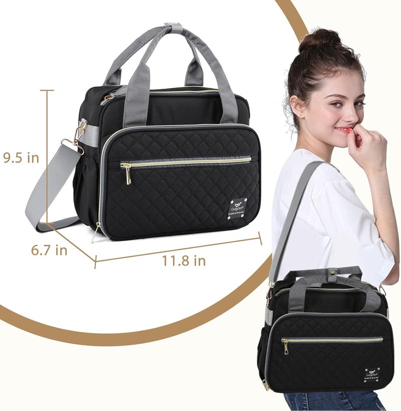 Gogoso Crossbody Small Diaper Bag, Cute Mini Baby Diaper Tote Bags with Insulated Pockets for Traveling Outdoor Parent - Image 5